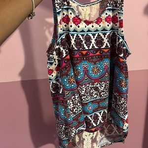 Lace back tank top